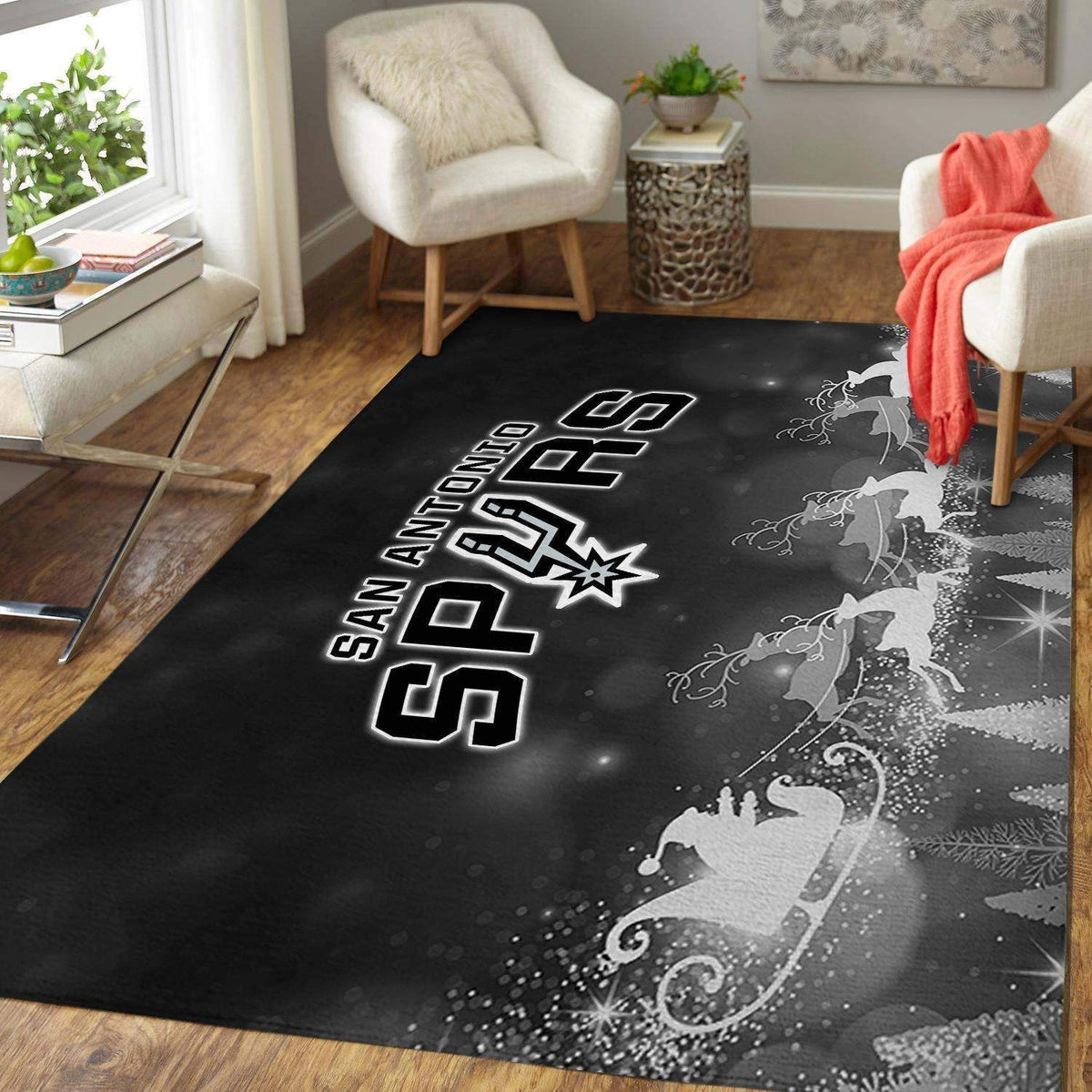 San Antonio Spurs Nba Area Weihnachtsgeschenk001 Teppich, Teppiche - Outdoor Teppich, Teppich Wohnzimmer, Küchenteppich, Kinderzimmer, Modern
