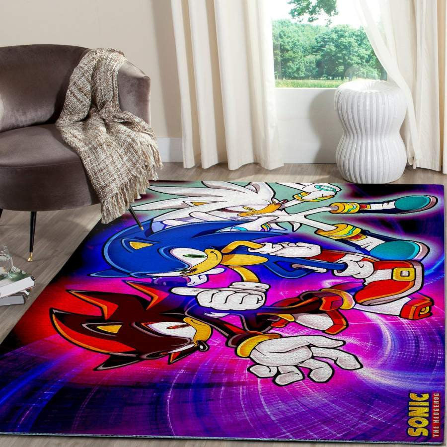 Sonic The Hedgehog Gaming GFD 1011 Teppich, Teppiche - Outdoor Teppich, Teppich Wohnzimmer, Küchenteppich, Kinderzimmer, Modern