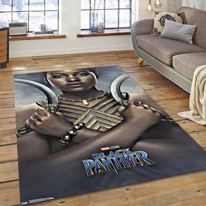 Marvel Cinematic Universe Black Panther Nakia Ein Blatt Teppich, Teppiche - Outdoor Teppich, Teppich Wohnzimmer, Küchenteppich, Kinderzimmer, Modern