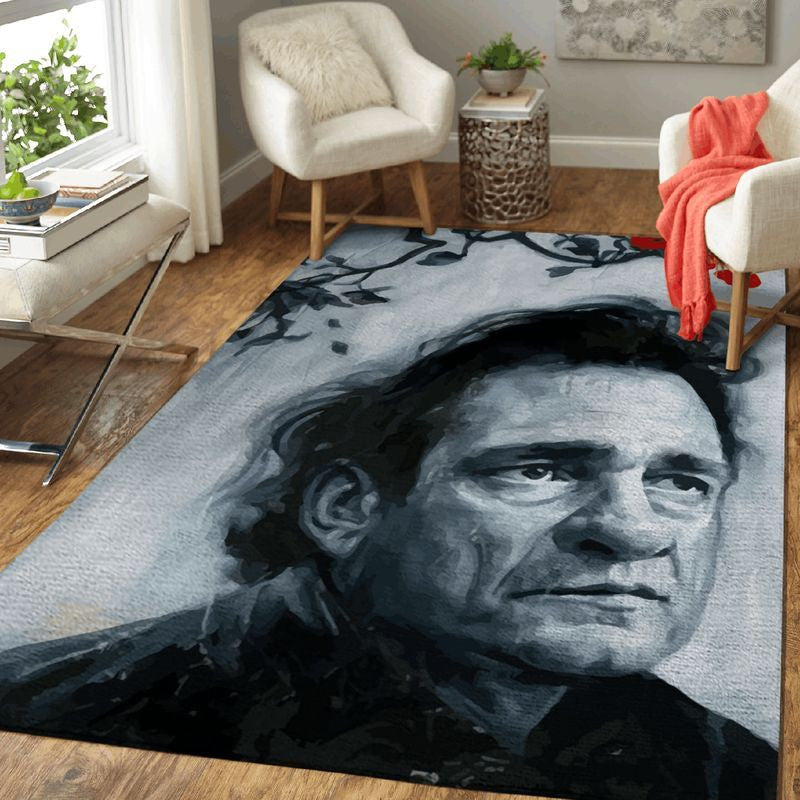 Johnny Cash Die einflussreichsten Popmusiker Teppich, Teppiche - Outdoor Teppich, Teppich Wohnzimmer, Küchenteppich, Kinderzimmer, Modern
