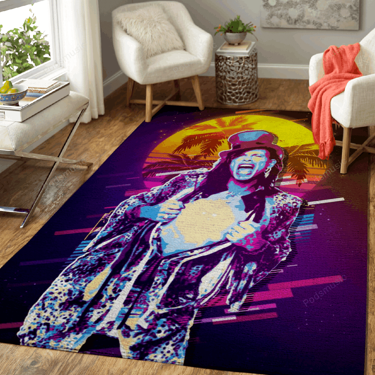 Steven Tylerwork Music Synthwave 80S für Fans Teppich, Teppiche - Outdoor Teppich, Teppich Wohnzimmer, Küchenteppich, Kinderzimmer, Modern
