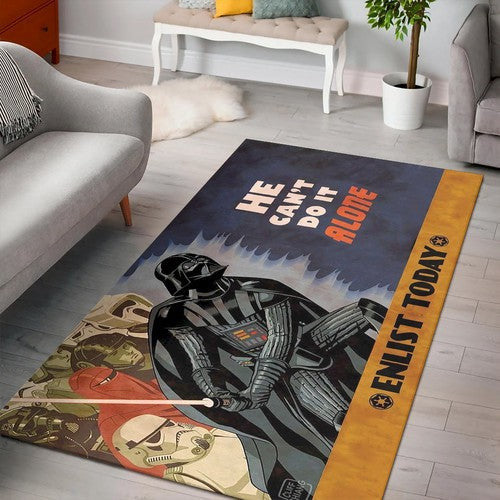 Star Wars Darth Vader Einsames Militär Teppich, Teppiche - Outdoor Teppich, Teppich Wohnzimmer, Küchenteppich, Kinderzimmer, Modern