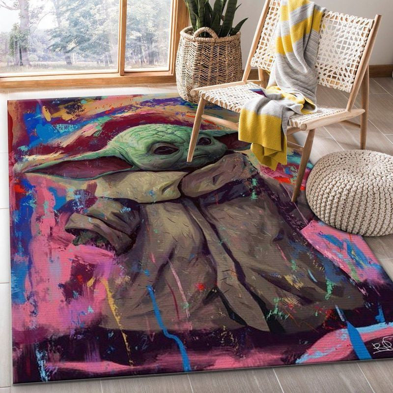 Mandalorianisches Baby Yoda Star Wars 15 Teppich, Teppiche - Outdoor Teppich, Teppich Wohnzimmer, Küchenteppich, Kinderzimmer, Modern