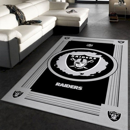 Oakland Raiders Nfl Logo Style Room Custom Area Floor Teppich, Teppiche - Outdoor Teppich, Teppich Wohnzimmer, Küchenteppich, Kinderzimmer, Modern
