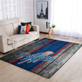 Los Angeles Dodgers Mlb Team Logo Bereich Sport im Holzstil Teppich, Teppiche - Outdoor Teppich, Teppich Wohnzimmer, Küchenteppich, Kinderzimmer, Modern