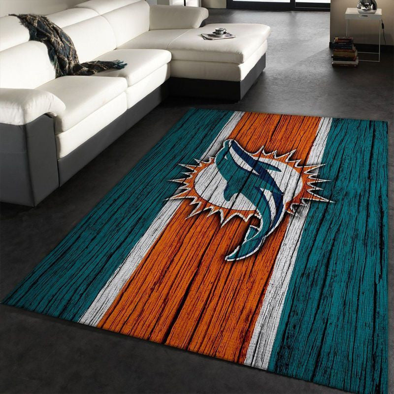 Miami Dolphins NFL 25 Teppich, Teppiche - Outdoor Teppich, Teppich Wohnzimmer, Küchenteppich, Kinderzimmer, Modern
