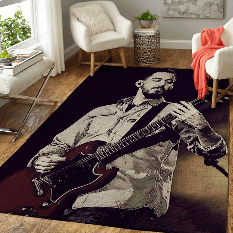 Mike Shinoda Linkin Parkmusik 002 Teppich, Teppiche - Outdoor Teppich, Teppich Wohnzimmer, Küchenteppich, Kinderzimmer, Modern