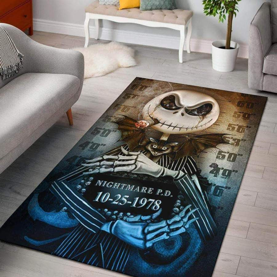 Jack Skellington 190911 Halloween Special Ofd Teppich, Teppiche - Outdoor Teppich, Teppich Wohnzimmer, Küchenteppich, Kinderzimmer, Modern