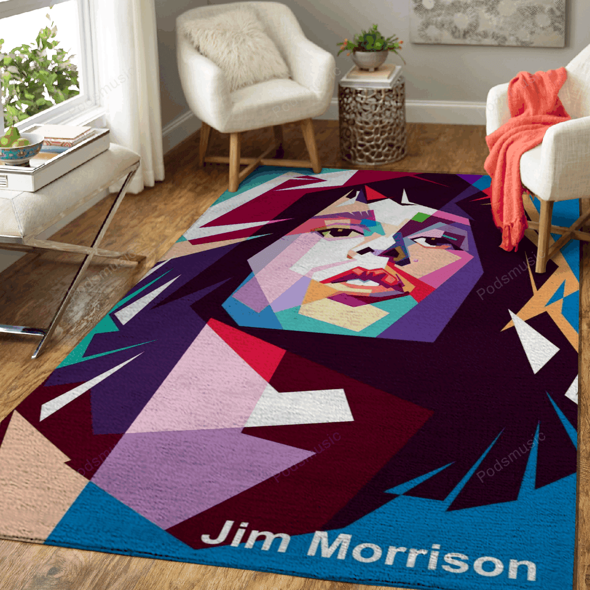 Jim Morrison Musik für Fans Teppich, Teppiche - Outdoor Teppich, Teppich Wohnzimmer, Küchenteppich, Kinderzimmer, Modern
