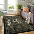 Teamlogo im Camo-Stil der New Orleans Saints Nfl Area Teppich, Teppiche - Outdoor Teppich, Teppich Wohnzimmer, Küchenteppich, Kinderzimmer, Modern