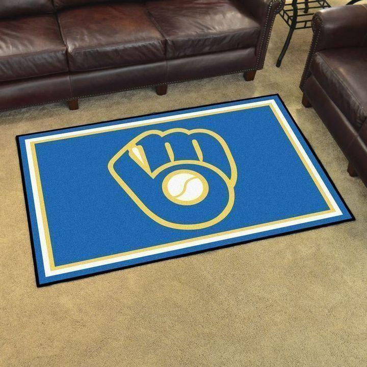 Milwaukee Brewers Area Mlb-Baseballteam Logo008 Teppich, Teppiche - Outdoor Teppich, Teppich Wohnzimmer, Küchenteppich, Kinderzimmer, Modern