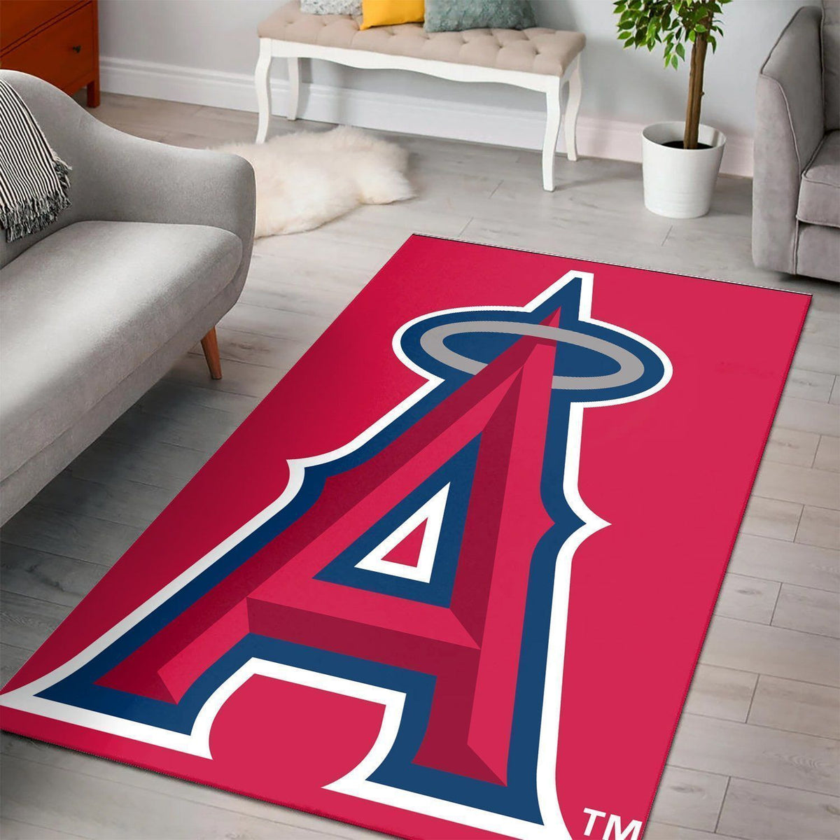 Los Angeles Angels Area Mlb-Baseballteam Logo006 Teppich, Teppiche - Outdoor Teppich, Teppich Wohnzimmer, Küchenteppich, Kinderzimmer, Modern
