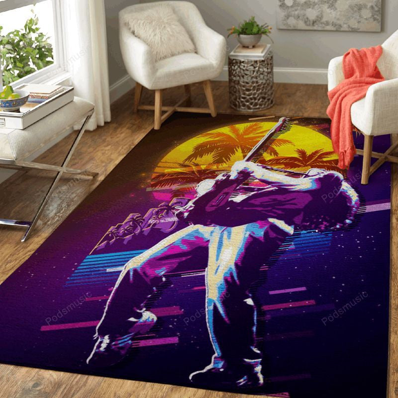 John Frusciante 80Swork Music Synthwave 80S Teppich, Teppiche - Outdoor Teppich, Teppich Wohnzimmer, Küchenteppich, Kinderzimmer, Modern