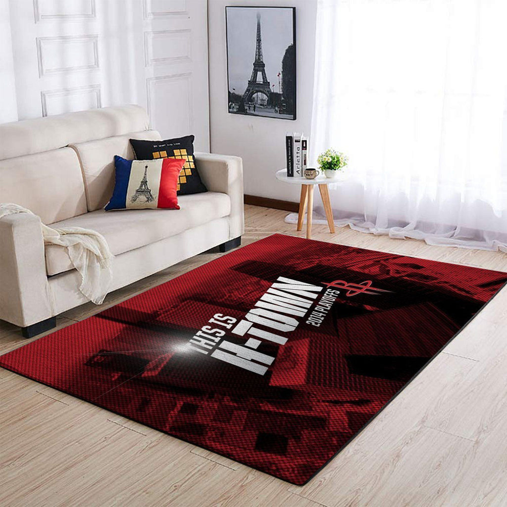 Houston Rockets Area NBA-Basketballteam Logo006 Teppich, Teppiche - Outdoor Teppich, Teppich Wohnzimmer, Küchenteppich, Kinderzimmer, Modern