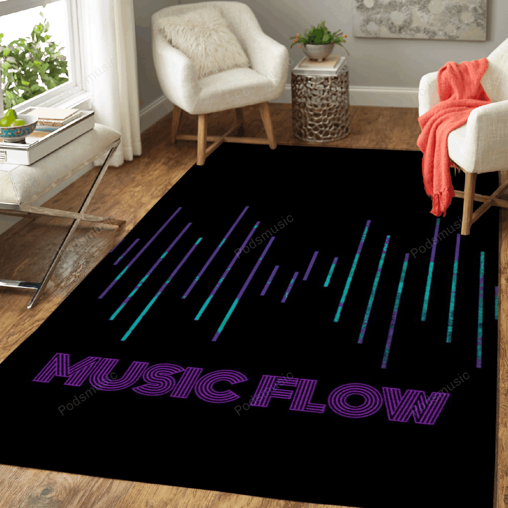 Musikfluss 7 von 8 Musikfluss für Fans Teppich, Teppiche - Outdoor Teppich, Teppich Wohnzimmer, Küchenteppich, Kinderzimmer, Modern