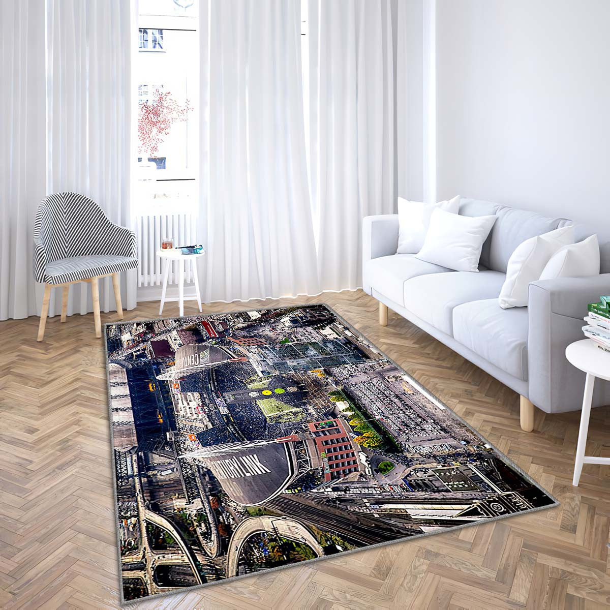 CENTURYLINK FIELD AERIAL SEATTLE WALL ART ,Teppich, Teppiche - Outdoor Teppich, Teppich Wohnzimmer, Küchenteppich, Kinderzimmer, Modern