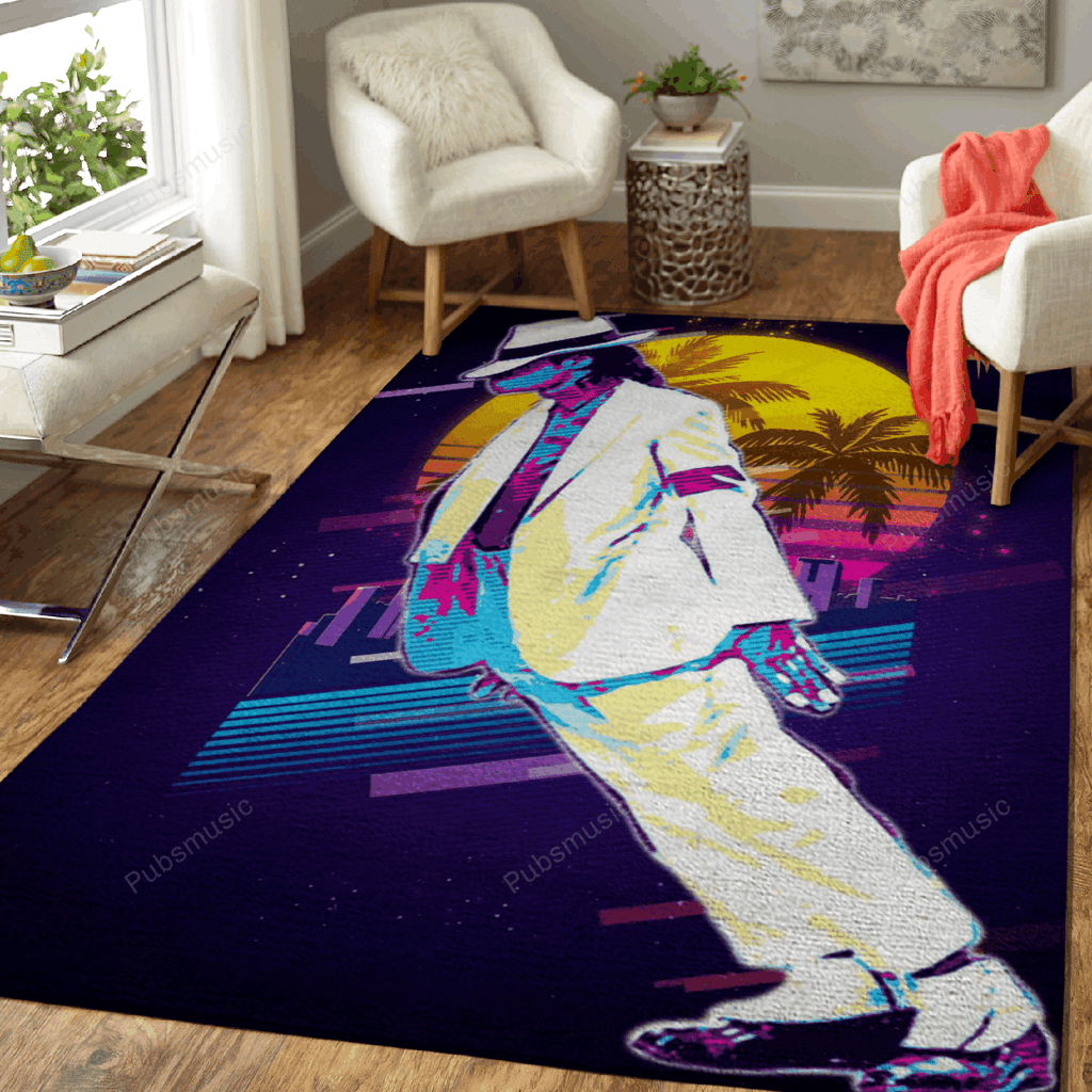 Mj Smooth Criminalwork Music Synthwave 80S für Fans Teppich, Teppiche - Outdoor Teppich, Teppich Wohnzimmer, Küchenteppich, Kinderzimmer, Modern
