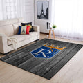 Kansas City Royals Mlb Team Logo Grey Area Sport im Holzstil Teppich, Teppiche - Outdoor Teppich, Teppich Wohnzimmer, Küchenteppich, Kinderzimmer, Modern