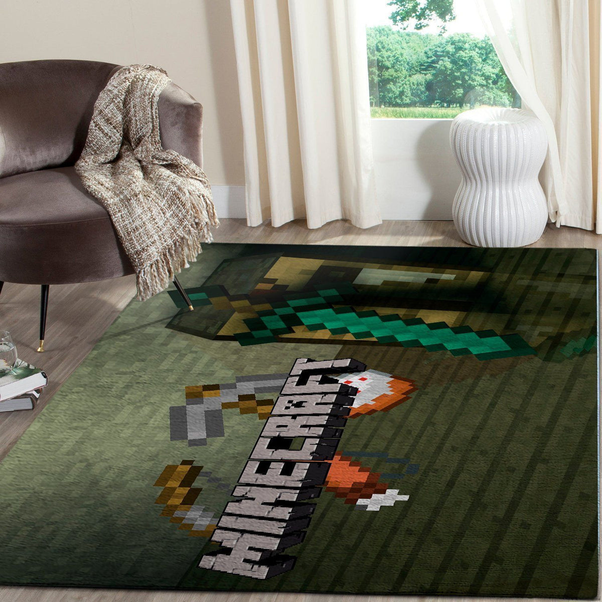 Minecraft Bereich Videospiel Gamer 017 Teppich, Teppiche - Outdoor Teppich, Teppich Wohnzimmer, Küchenteppich, Kinderzimmer, Modern