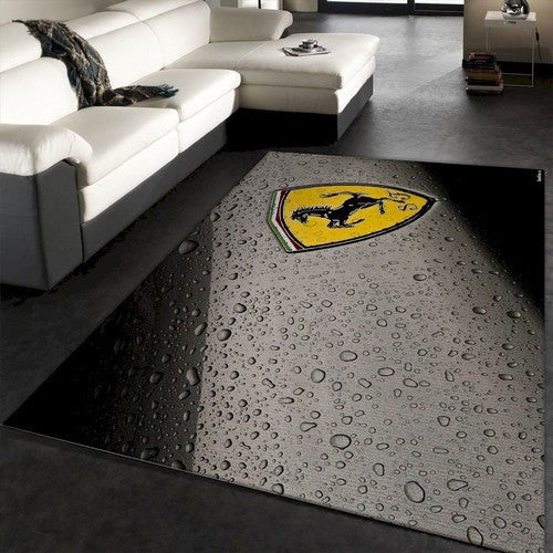 Logo Ferrari Badezimmer Weihnachtsgeschenk Us Decor Bereich Teppich, Teppiche - Outdoor Teppich, Teppich Wohnzimmer, Küchenteppich, Kinderzimmer, Modern