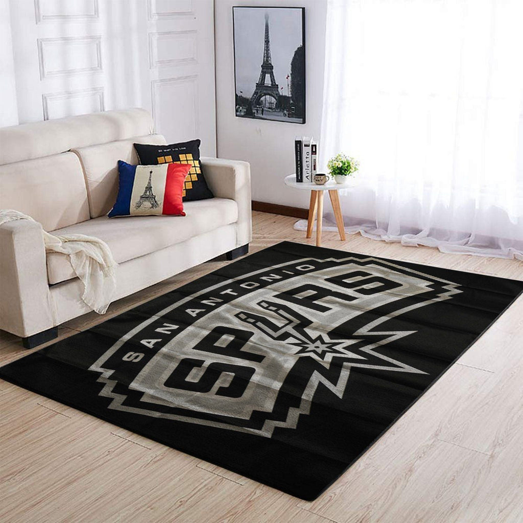 San Antonio Spurs Area NBA-Basketballteam Logo011 Teppich, Teppiche - Outdoor Teppich, Teppich Wohnzimmer, Küchenteppich, Kinderzimmer, Modern