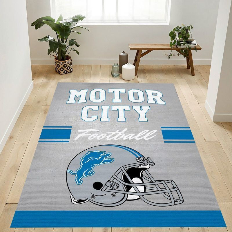 Motor City Football NFL 1 Teppich, Teppiche - Outdoor Teppich, Teppich Wohnzimmer, Küchenteppich, Kinderzimmer, Modern