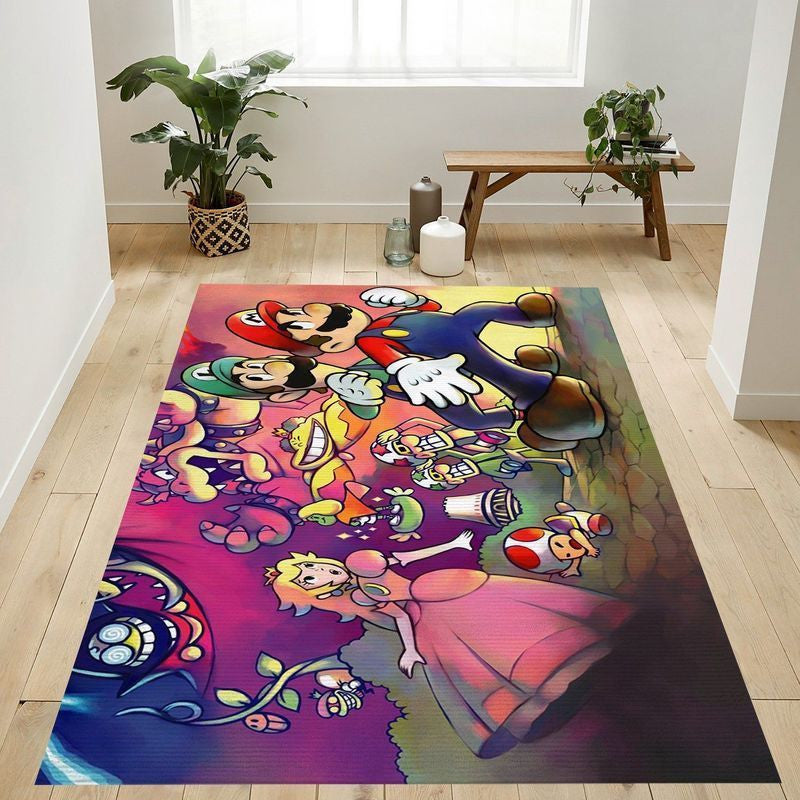 Mario Luigi Teppich, Teppiche - Outdoor Teppich, Teppich Wohnzimmer, Küchenteppich, Kinderzimmer, Modern