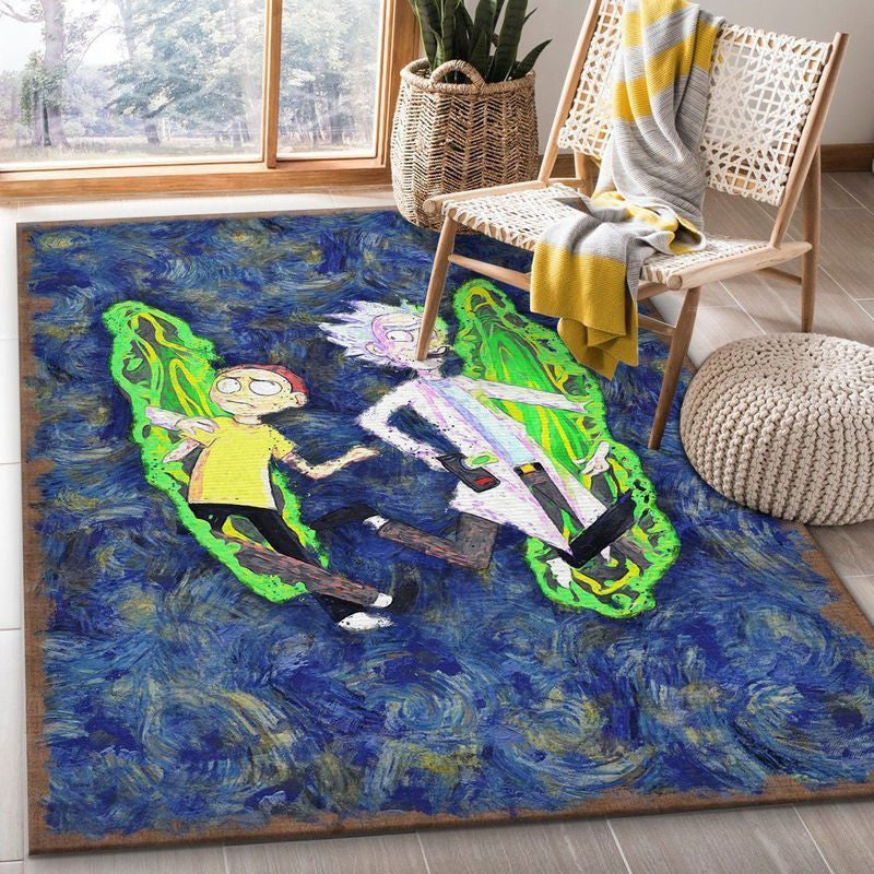 Rick and Morty 89 Area Floor Decor And Teppich, Teppiche - Outdoor Teppich, Teppich Wohnzimmer, Küchenteppich, Kinderzimmer, Modern