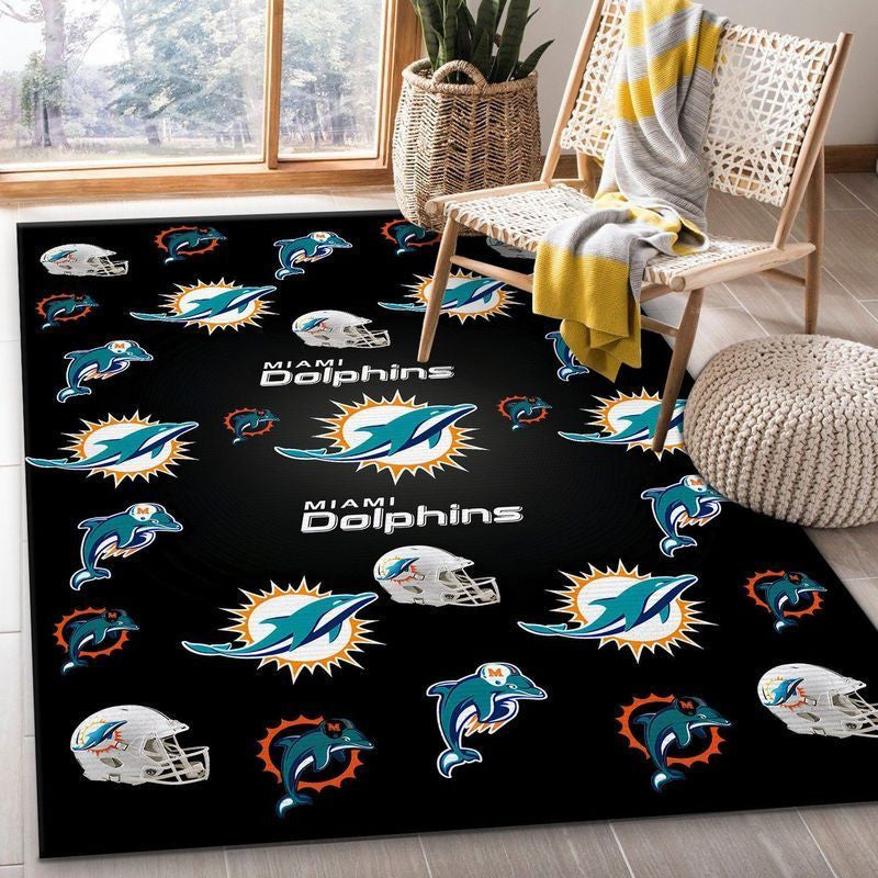 Miami Dolphins NFL 15 Teppich, Teppiche - Outdoor Teppich, Teppich Wohnzimmer, Küchenteppich, Kinderzimmer, Modern