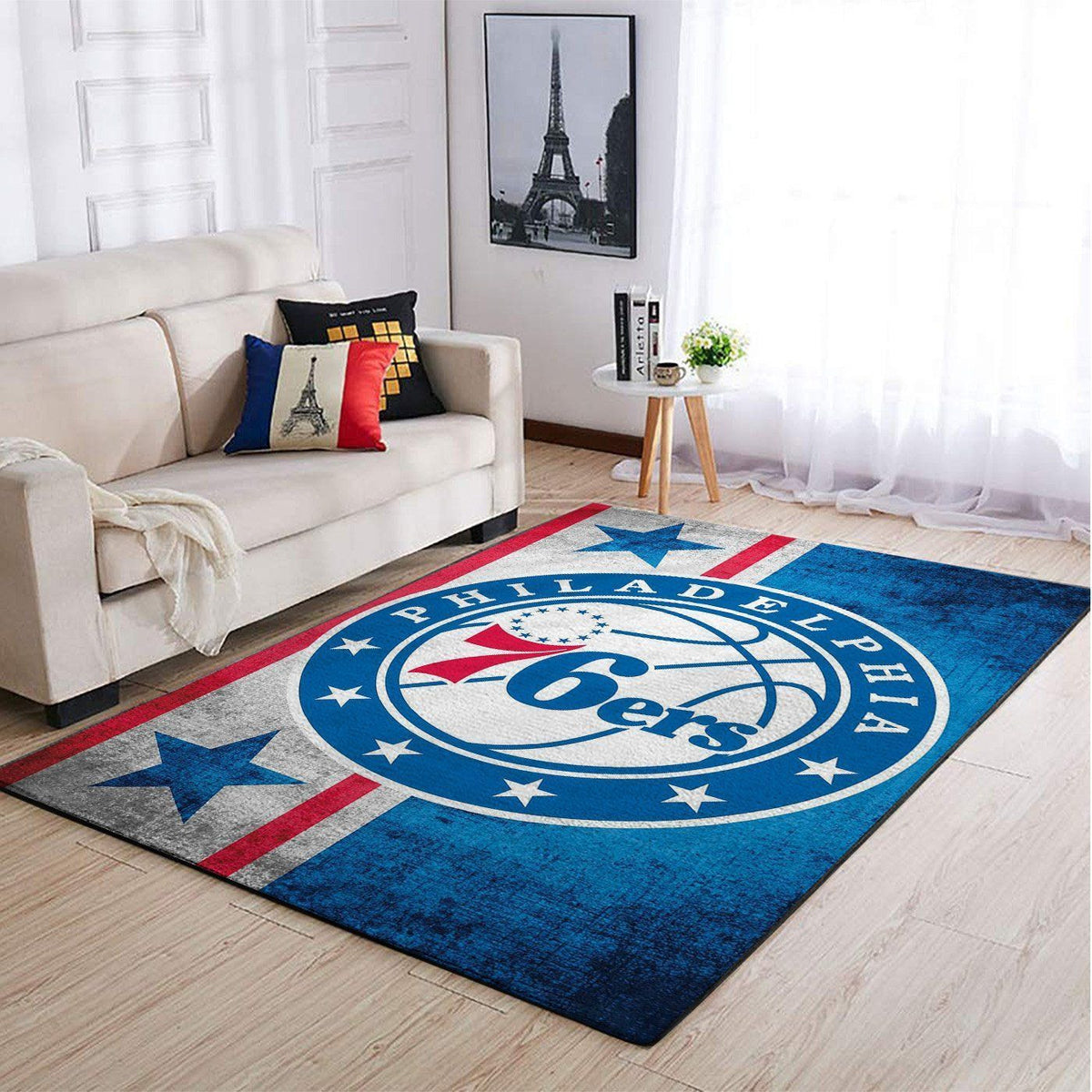 Philadelphia 76Ers Nba Area Team Logo Sport Teppich, Teppiche - Outdoor Teppich, Teppich Wohnzimmer, Küchenteppich, Kinderzimmer, Modern