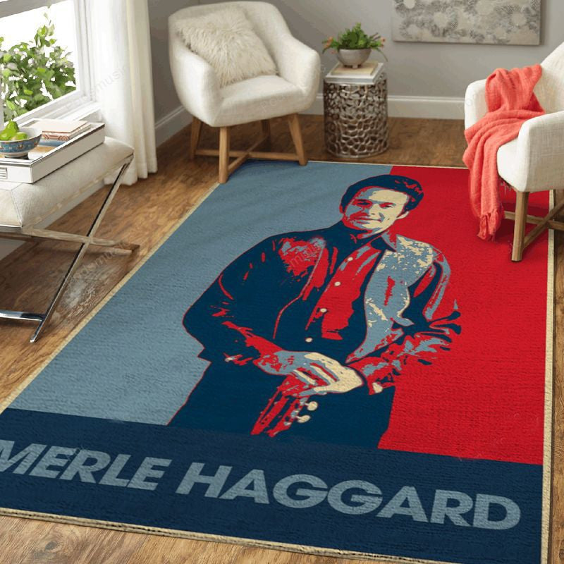 Merle Haggard Country-Musik Teppich, Teppiche - Outdoor Teppich, Teppich Wohnzimmer, Küchenteppich, Kinderzimmer, Modern