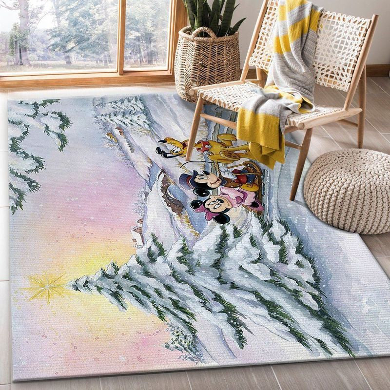 Mickey-Paar und Pluto-Schnee Teppich, Teppiche - Outdoor Teppich, Teppich Wohnzimmer, Küchenteppich, Kinderzimmer, Modern