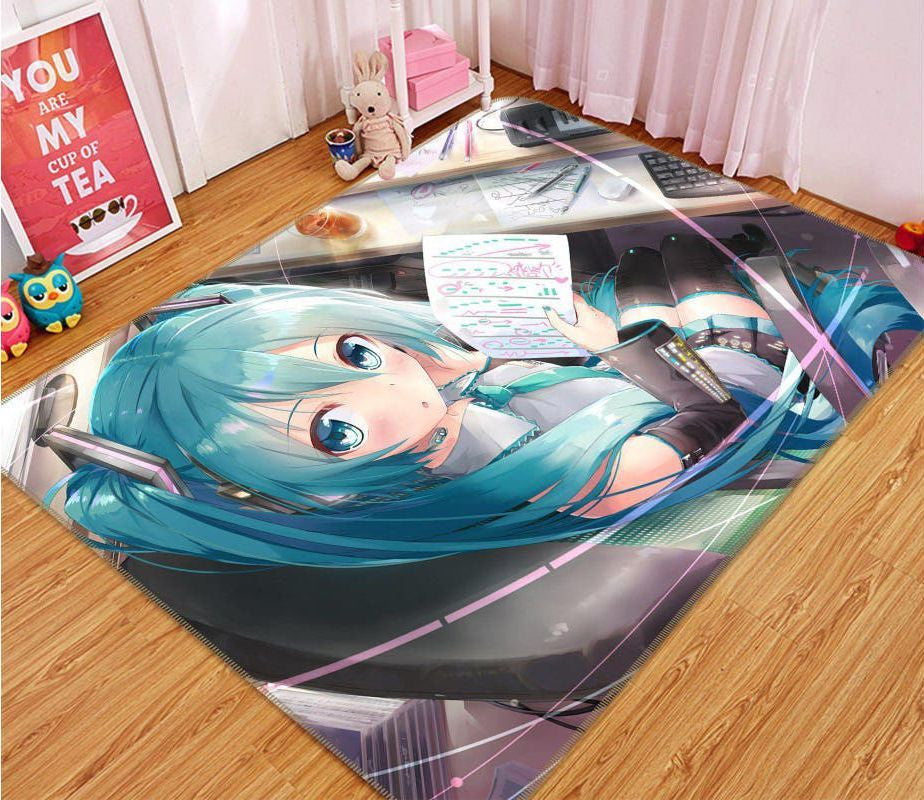 Hatsune Miku-Anime 82 Teppich, Teppiche - Outdoor Teppich, Teppich Wohnzimmer, Küchenteppich, Kinderzimmer, Modern