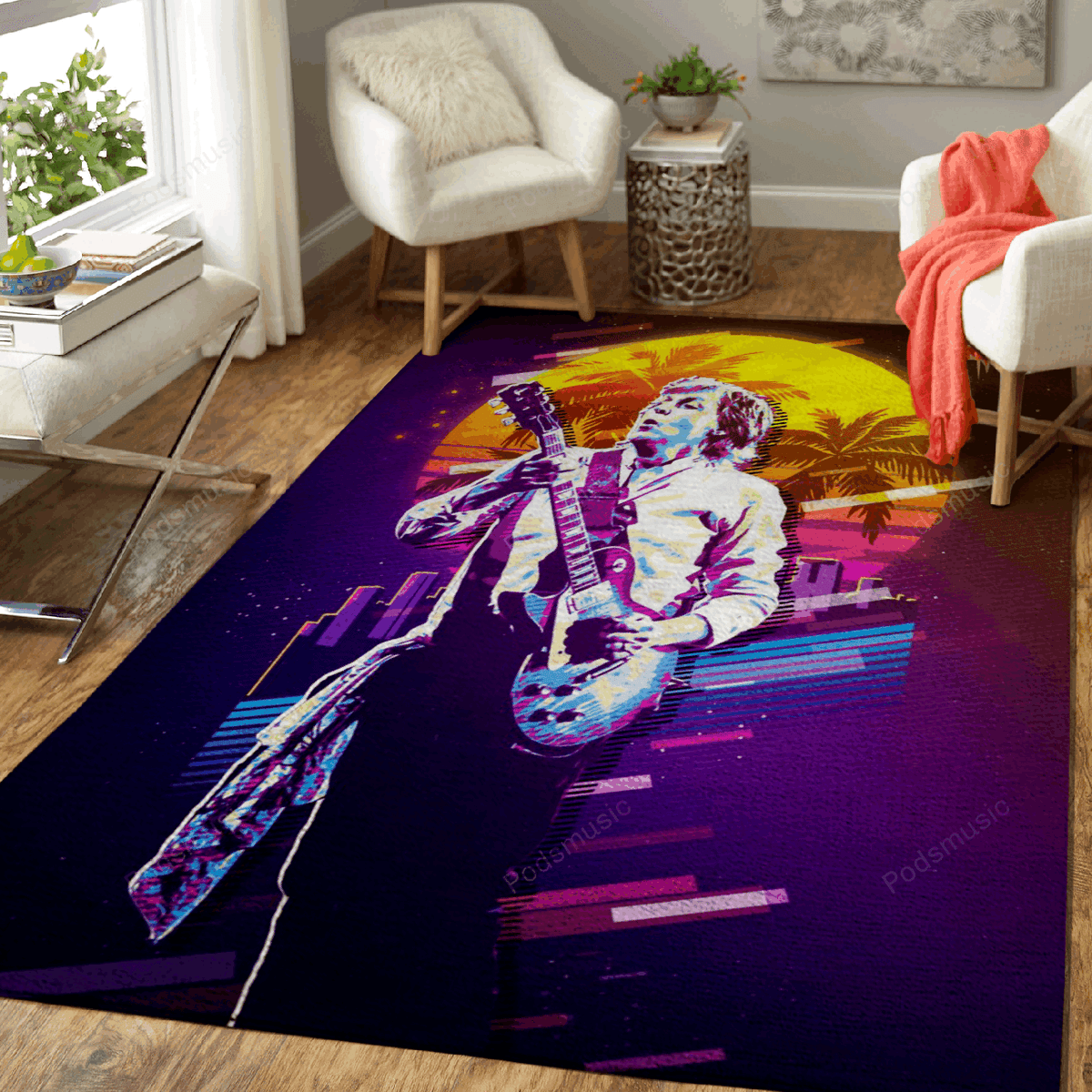 Paul Mccartneywork Music Synthwave 80S für Fans Teppich, Teppiche - Outdoor Teppich, Teppich Wohnzimmer, Küchenteppich, Kinderzimmer, Modern