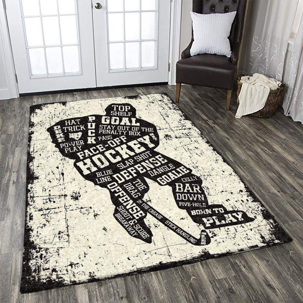 Hockeybereich Weihnachtsgeschenk001 Teppich, Teppiche - Outdoor Teppich, Teppich Wohnzimmer, Küchenteppich, Kinderzimmer, Modern