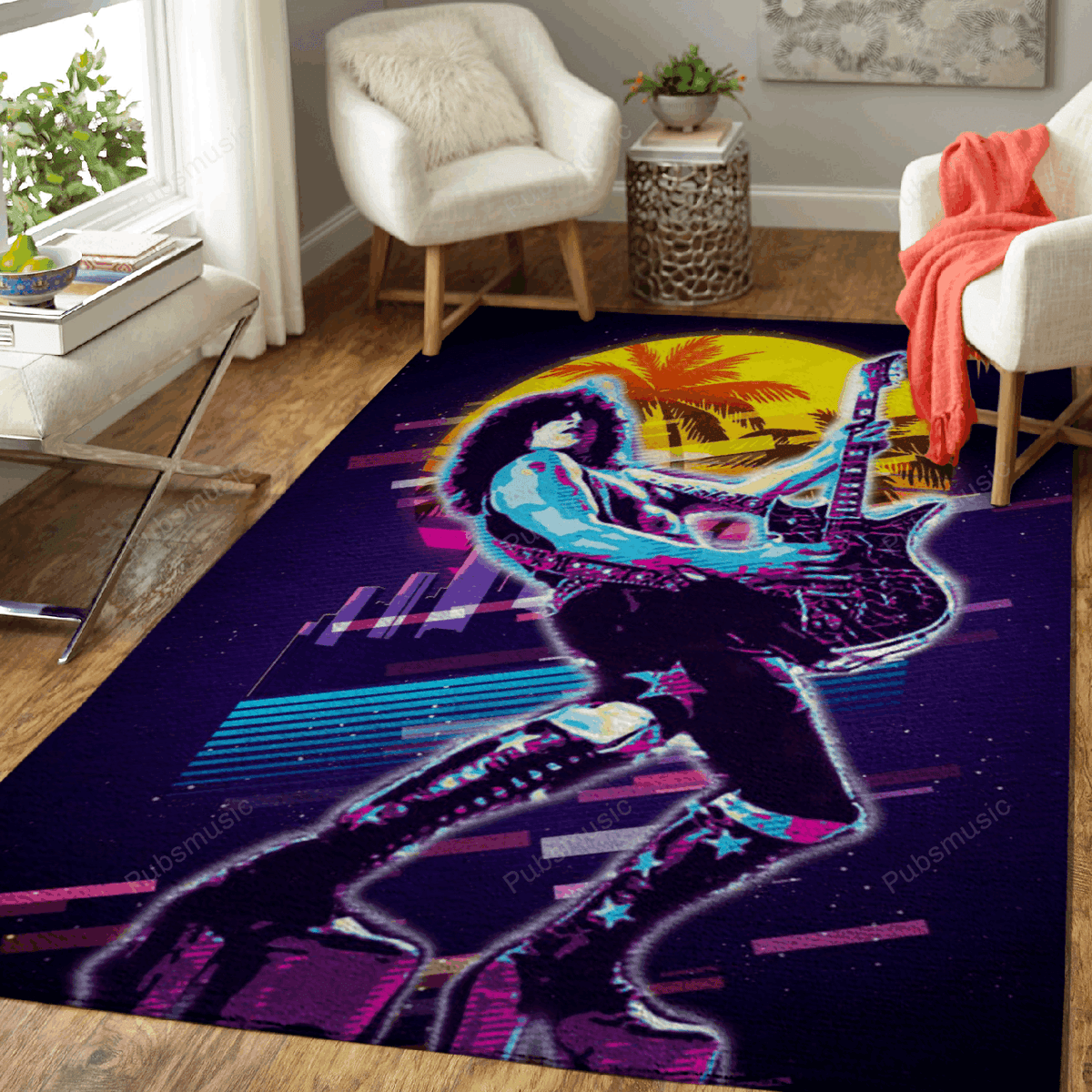 Paul Stanleywork Music Synthwave 80S für Fans Teppich, Teppiche - Outdoor Teppich, Teppich Wohnzimmer, Küchenteppich, Kinderzimmer, Modern
