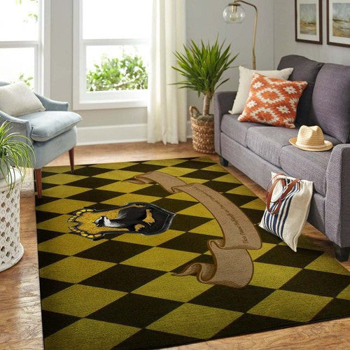 Huflepuff Fn191012 Harry Potter Bereich Bodendekor Bereich Teppich, Teppiche - Outdoor Teppich, Teppich Wohnzimmer, Küchenteppich, Kinderzimmer, Modern