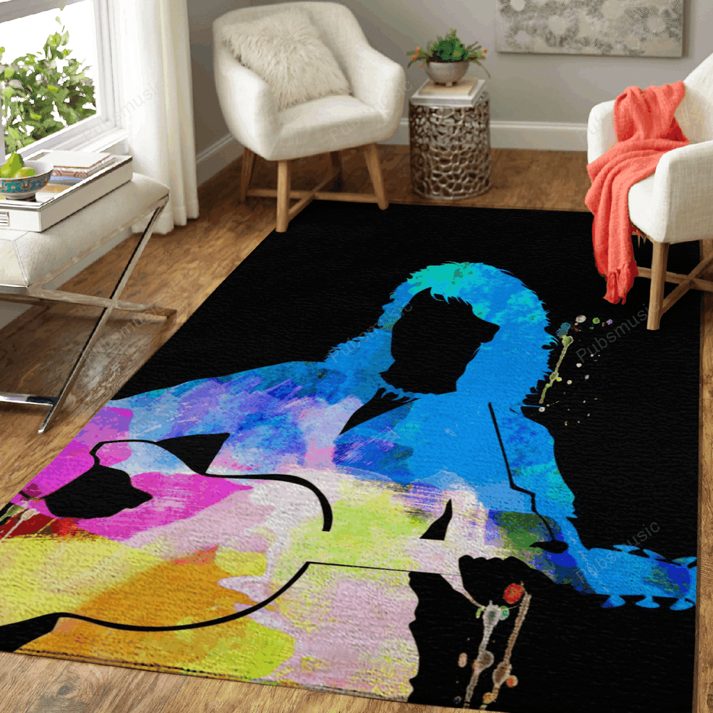 Neil Diamond Aquarell-Musiklegenden auf der Bühne für Fans Teppich, Teppiche - Outdoor Teppich, Teppich Wohnzimmer, Küchenteppich, Kinderzimmer, Modern
