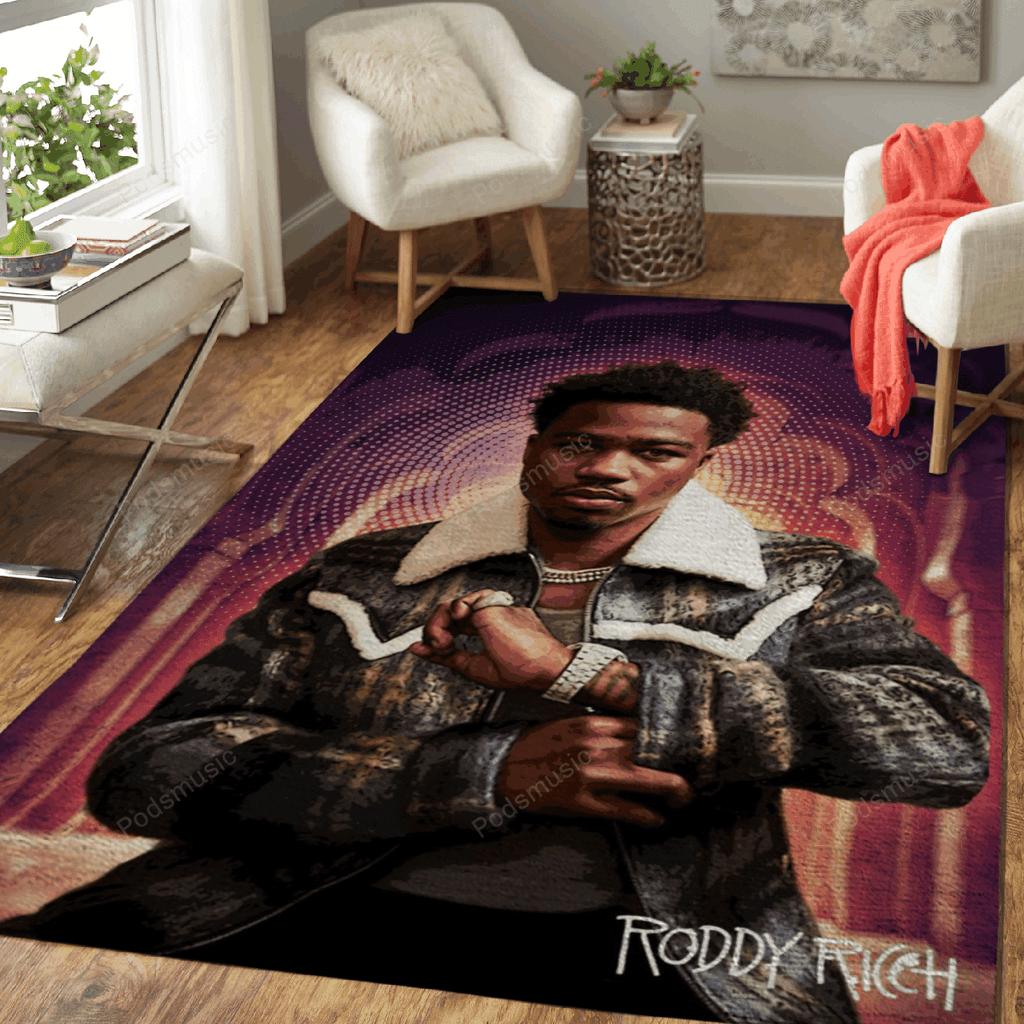 Roddy Richch Rap-Musik für Fans Teppich, Teppiche - Outdoor Teppich, Teppich Wohnzimmer, Küchenteppich, Kinderzimmer, Modern