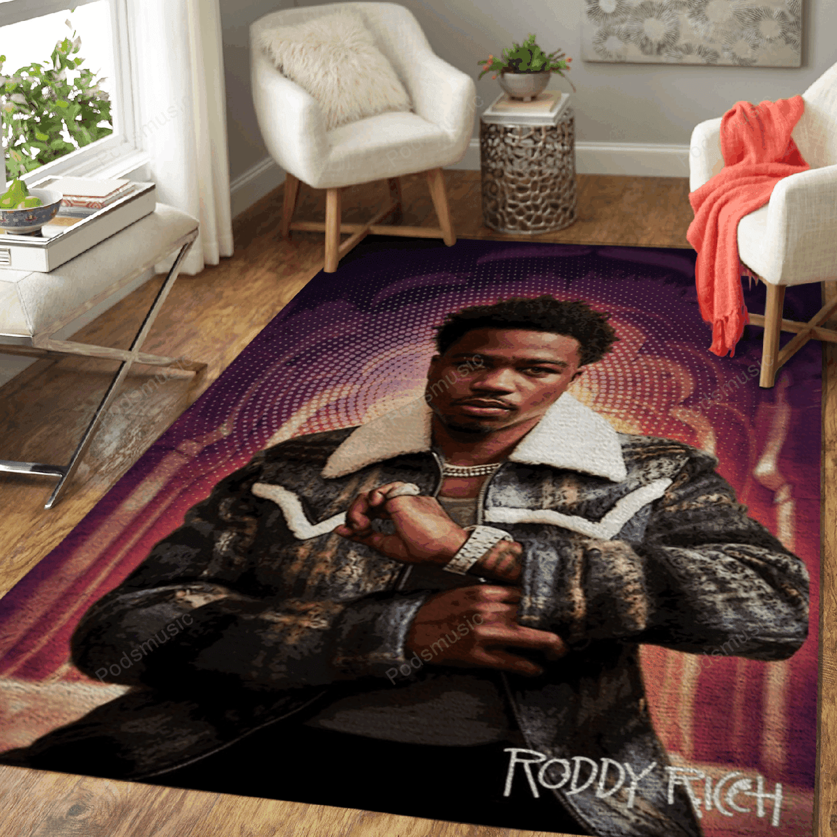 Roddy Richch Rap-Musik für Fans Teppich, Teppiche - Outdoor Teppich, Teppich Wohnzimmer, Küchenteppich, Kinderzimmer, Modern