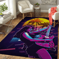 Jenny Lewiswork Music Synthwave 80S für Fans Teppich, Teppiche - Outdoor Teppich, Teppich Wohnzimmer, Küchenteppich, Kinderzimmer, Modern