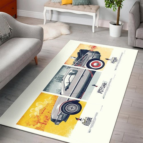 Autofilme zurück in die zukünftige Delorean-Zeit Teppich, Teppiche - Outdoor Teppich, Teppich Wohnzimmer, Küchenteppich, Kinderzimmer, Modern