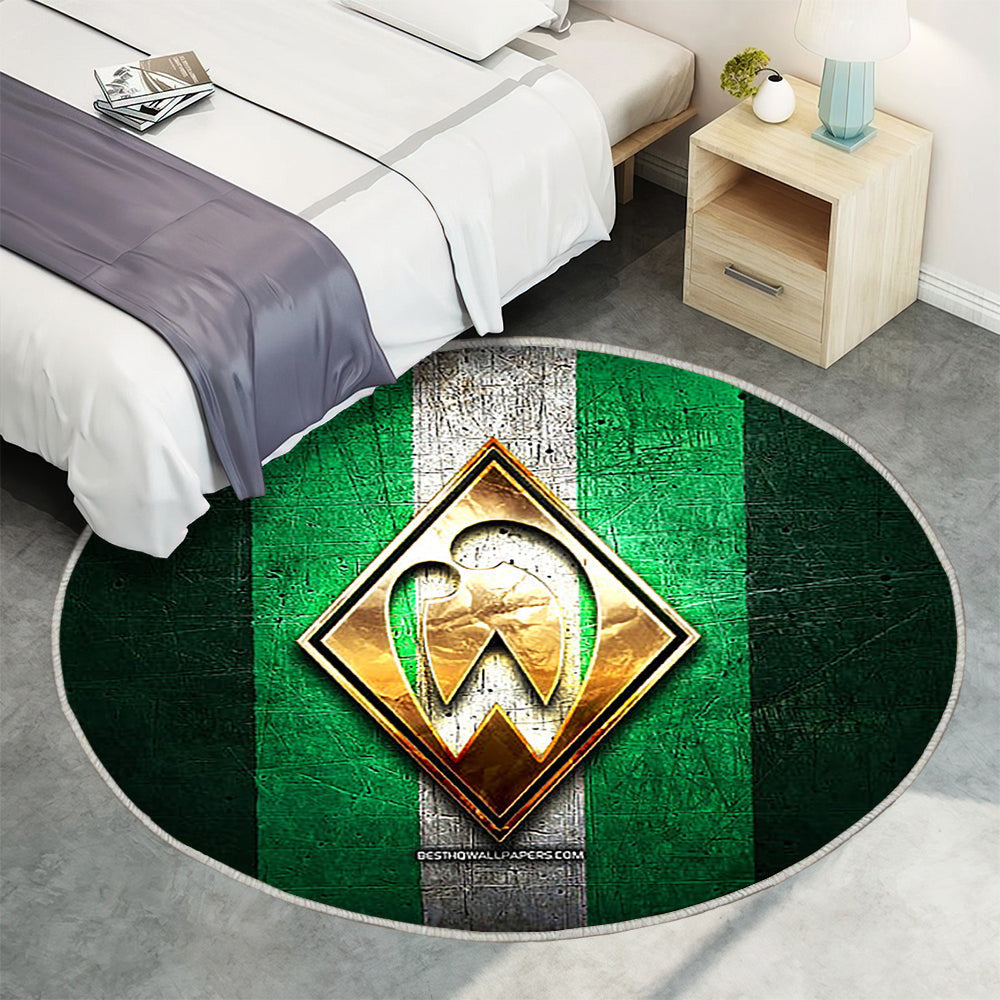 Sv Werderbremen Teppich Rund, Teppiche - Golden Outdoor Teppich Rund, Bundesliga Teppich Wohnzimmer, Carpet, Rug