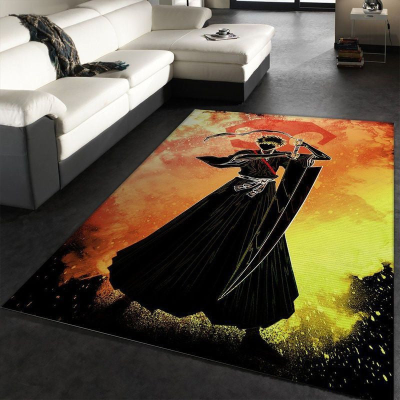 Bleach Ichigo Kurosaki Seele des Shinigami-Manga-Helden Teppich, Teppiche - Outdoor Teppich, Teppich Wohnzimmer, Küchenteppich, Kinderzimmer, Modern