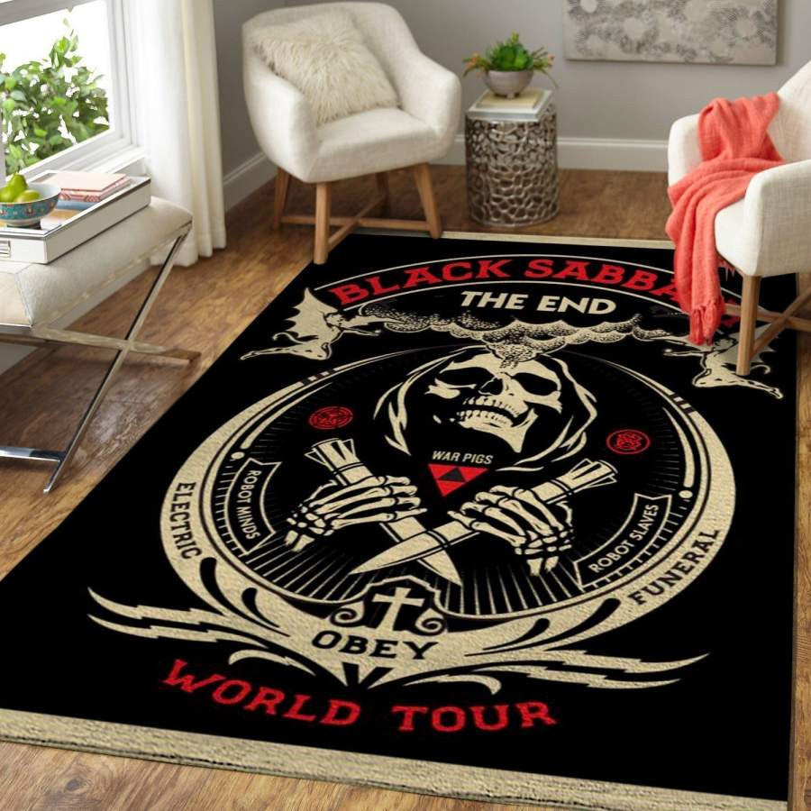 Black Sabbath Music Ofd 1910122 Teppich, Teppiche - Outdoor Teppich, Teppich Wohnzimmer, Küchenteppich, Kinderzimmer, Modern