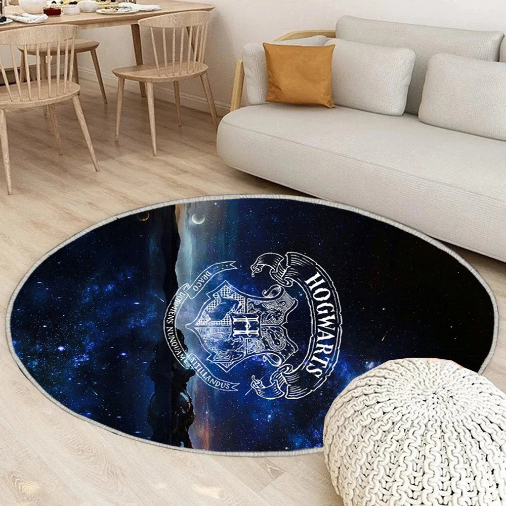 Hogwarts Teppich Rund, Teppiche - Harry Potter Outdoor Teppich Rund, Hogwarts Logo Teppich Wohnzimmer, Carpet, Rug