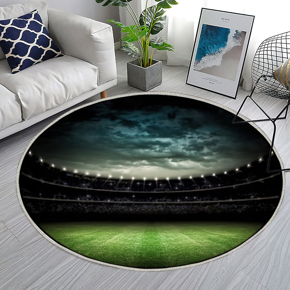 Stadion 001 Teppich Rund, Teppiche - Outdoor Teppich Rund, Teppich Wohnzimmer, Carpet, Rug