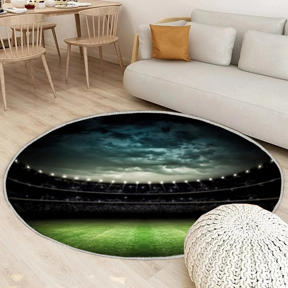 Stadion 001 Teppich Rund, Teppiche - Outdoor Teppich Rund, Teppich Wohnzimmer, Carpet, Rug