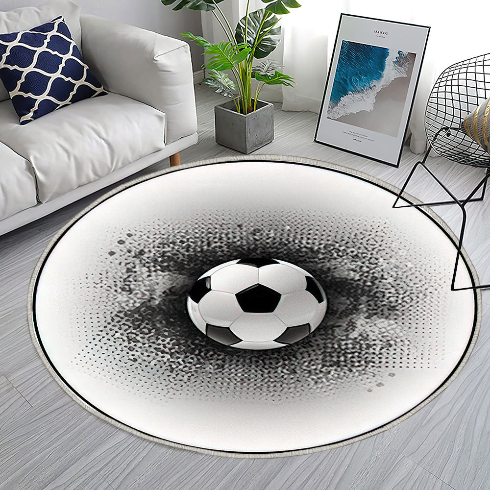 Fußball Teppich Rund, Teppiche - Outdoor Teppich Rund, Teppich Wohnzimmer, Carpet, Rug