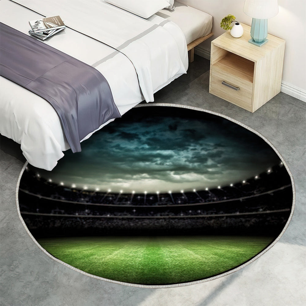 Stadion 001 Teppich Rund, Teppiche - Outdoor Teppich Rund, Teppich Wohnzimmer, Carpet, Rug